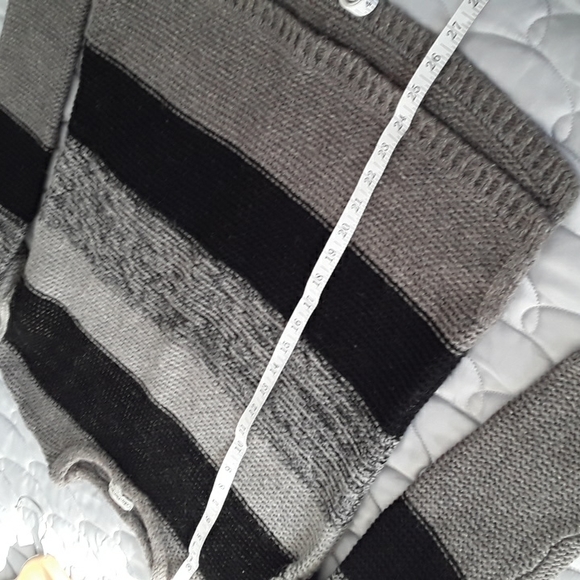 Calvin Klein Jeans Wool Blend w/Lurex metallic thread Sz M black/Taupe multi - Picture 11 of 11